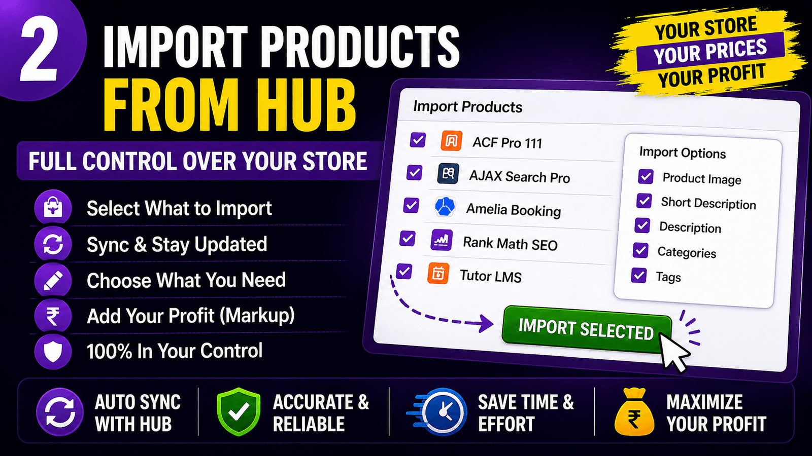 Product Import and Sync with the HUB